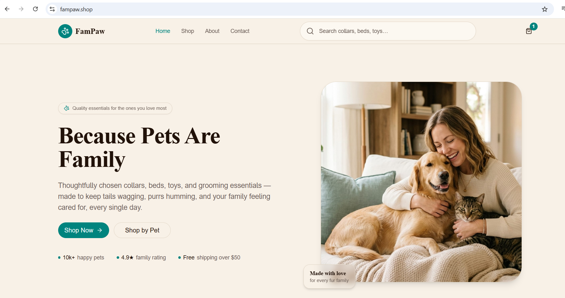FamPaw website preview